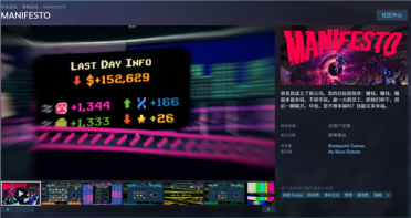 体验一把黑心老板！Steam经营游戏《MANIFESTO》试玩上线：榨干员工后一脚踢开