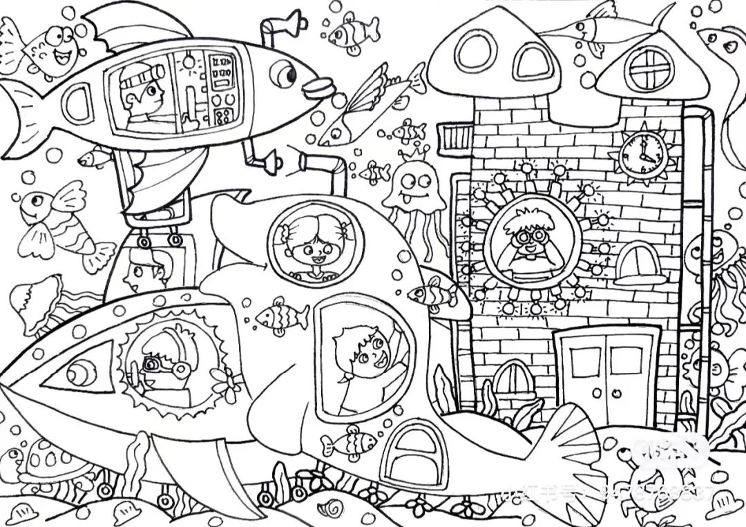 儿童画美术考级绘画素材,"教科书"级别神作,错过就很难找到,来收藏!