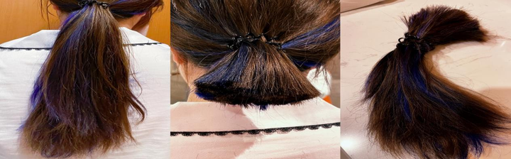 看着自己被一刀剪下的长发,这位援沪护士的态度让人有些心疼