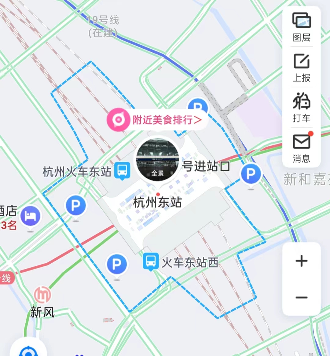 杭州东站路线图图片