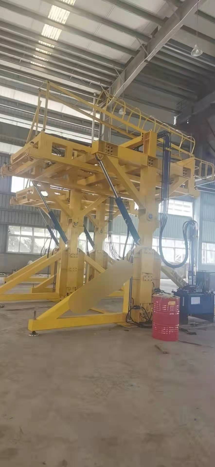 益统厂家生产集装箱吊车机 90度液压集装箱翻转机