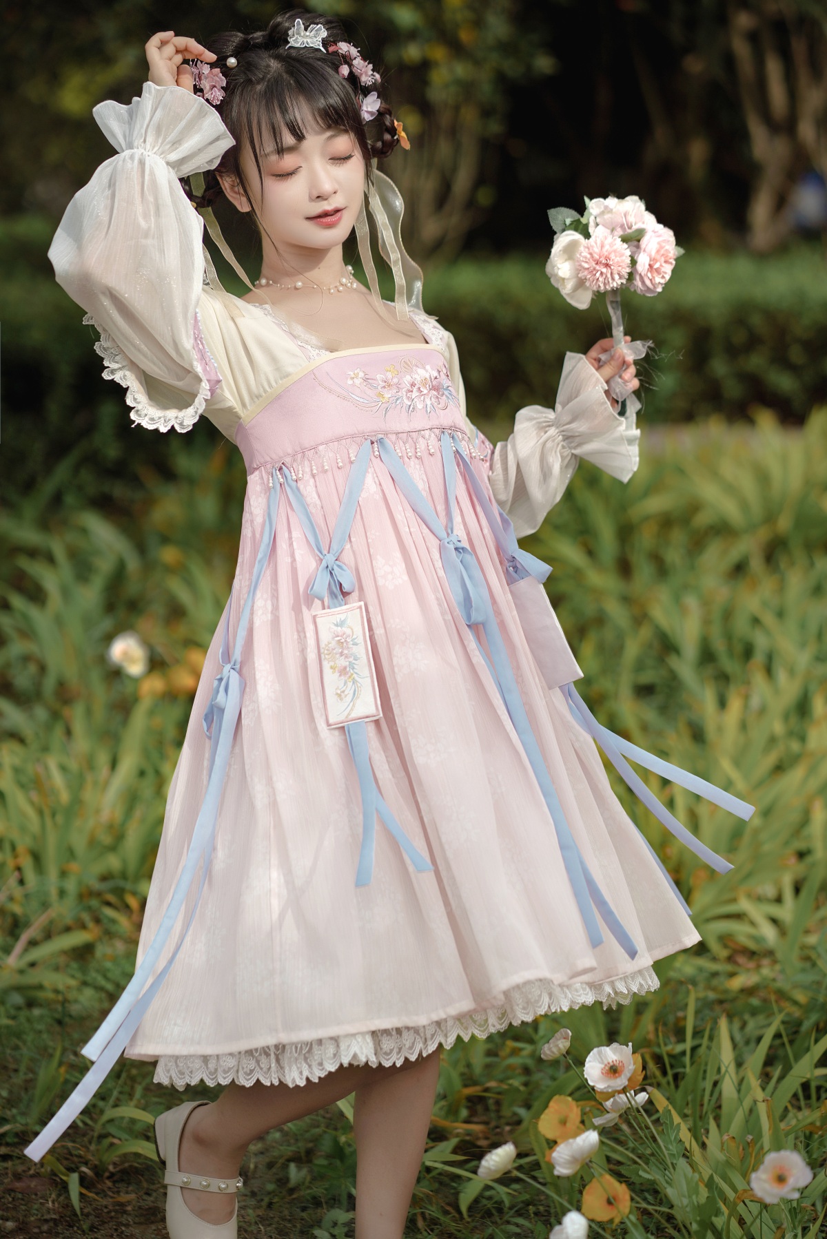 绾绾汉元素齐胸襦裙中国风汉服小姐姐