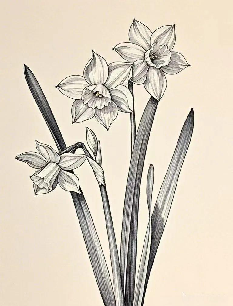 多种花卉的简笔画黑白画线稿素材及绘制方法详解