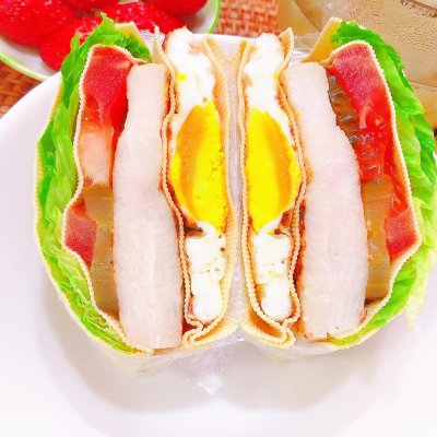 简单易上手,营养均衡的减脂豆皮三明治