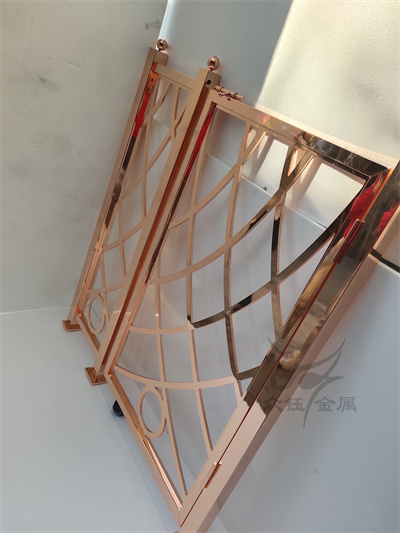 不锈钢楼梯护栏 玫瑰金阳台围栏 庭院防护栏杆扶手304不锈钢