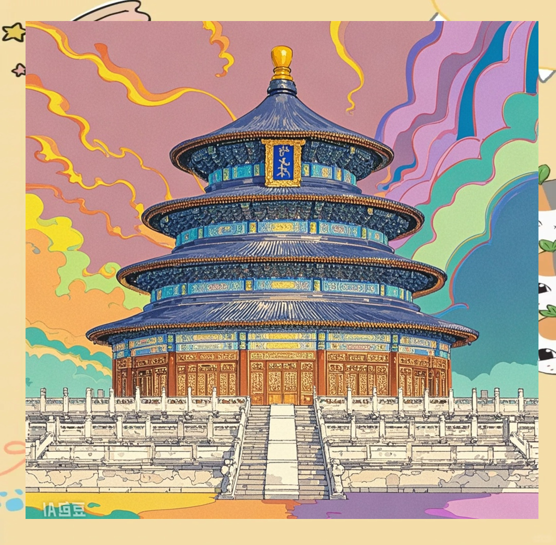 古建筑与彩色装饰画的完美交融:展现独特韵味与丰富文化