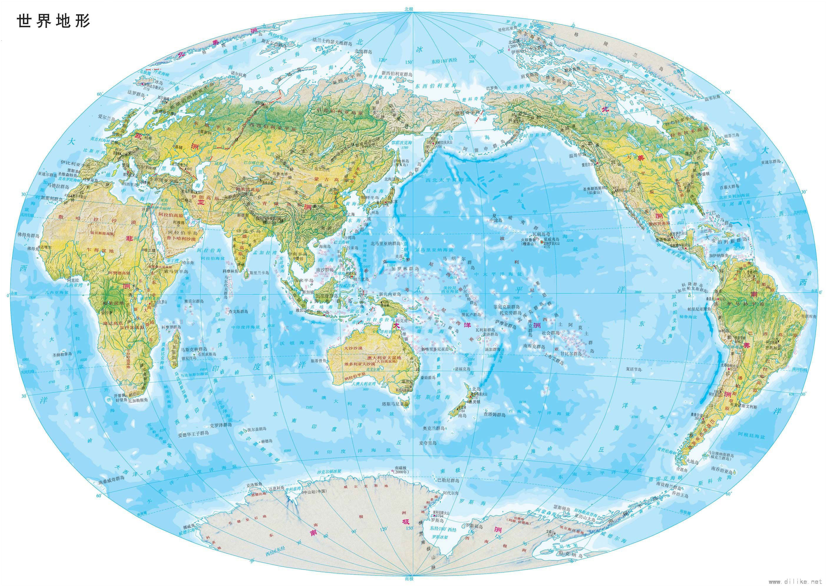 五大洲四大洋是哪些?