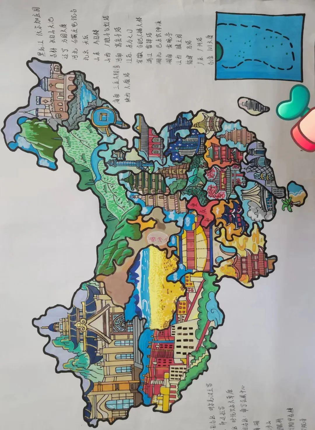 探索多彩中国地图绘画中的家国情怀