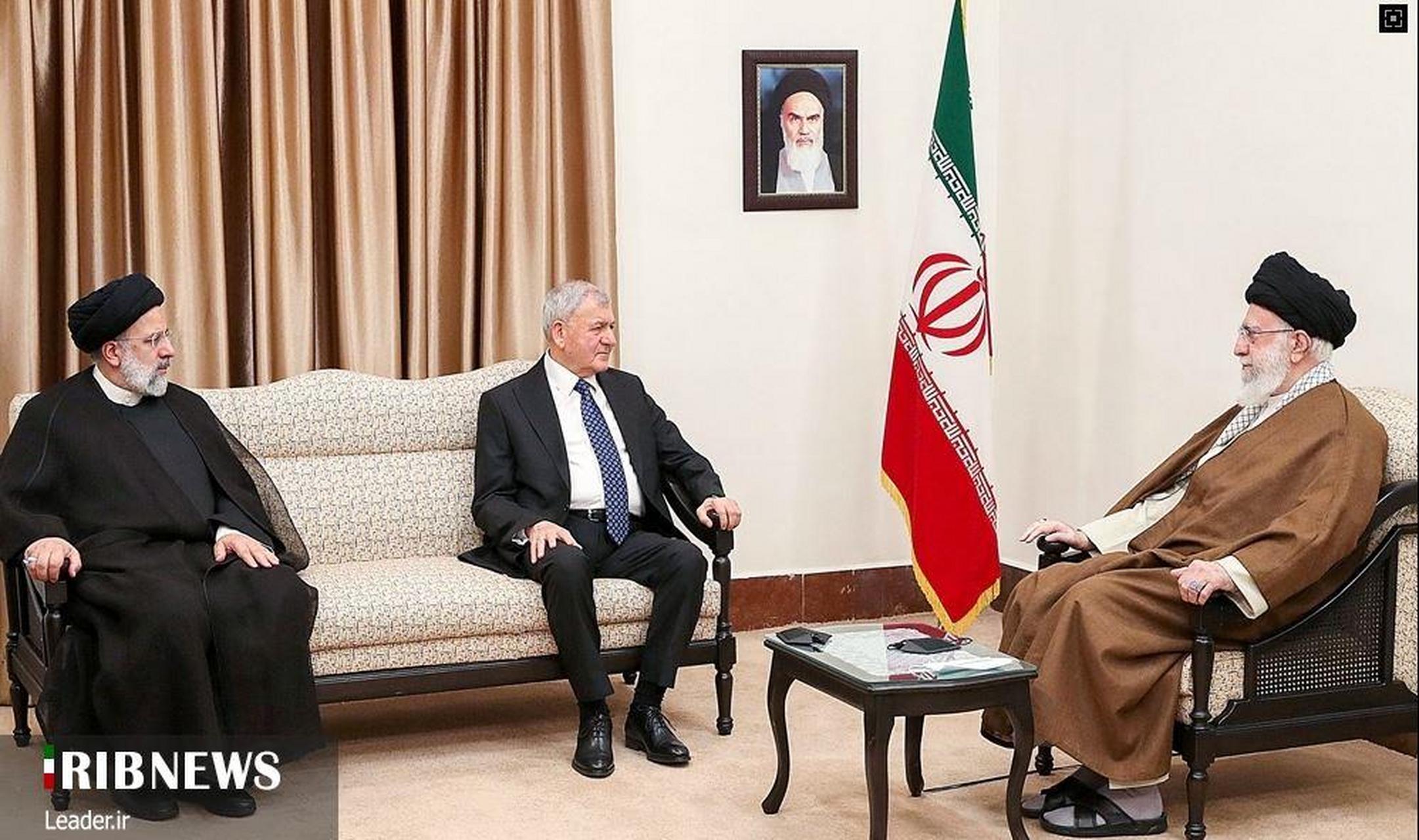 伊朗美国##哈梅内伊#伊朗最高领袖哈梅内伊29日会见来访的伊拉克总统