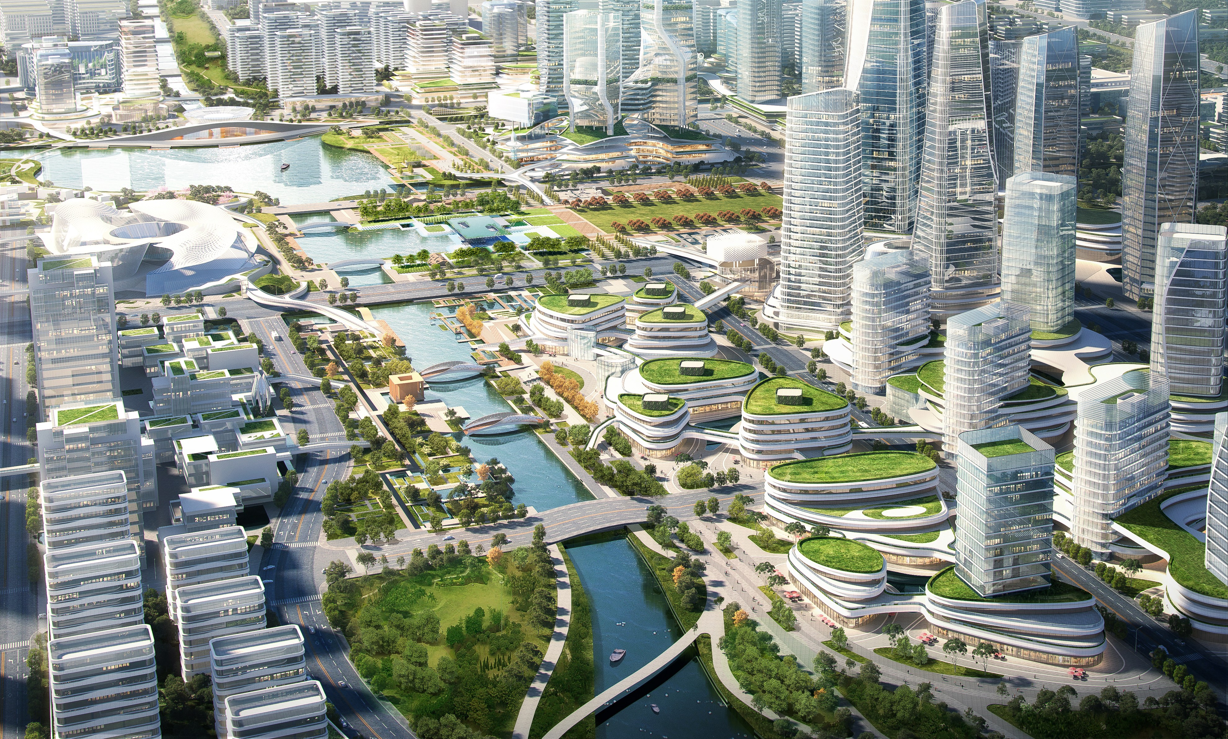 打造世界级城市滨水中央公园,上海虹桥前湾公园开工建设