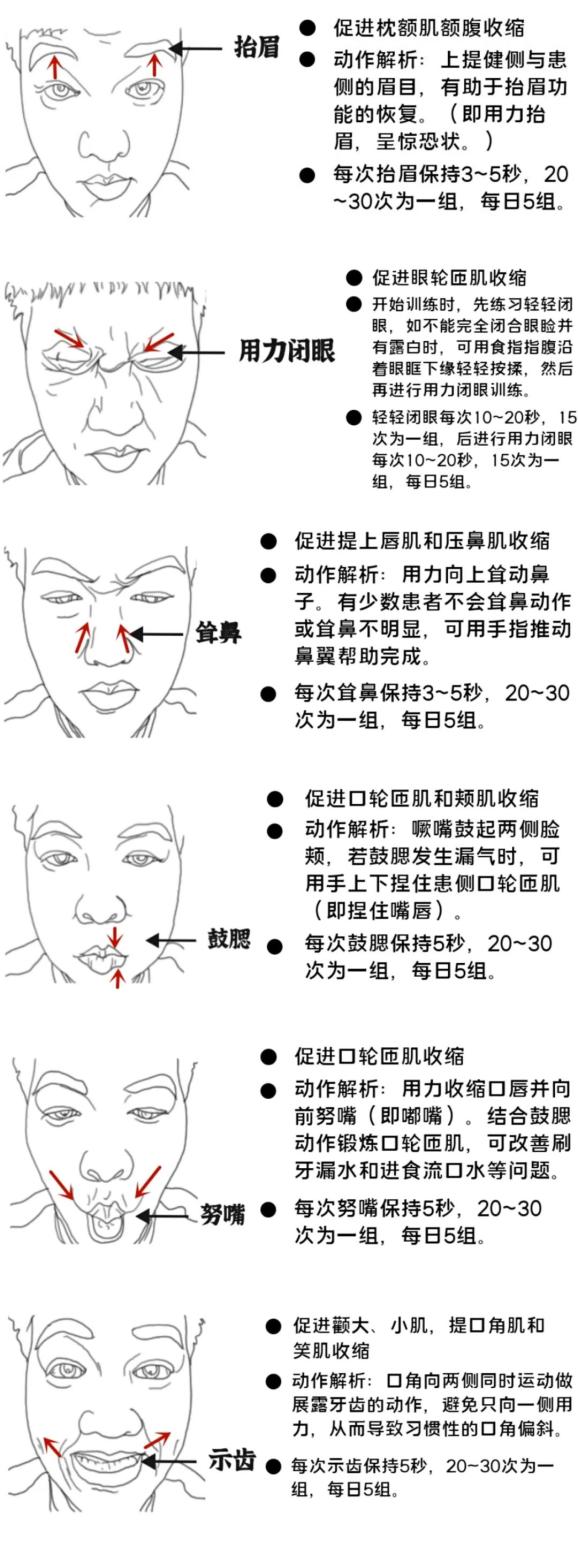 面瘫按摩手法图手工图片