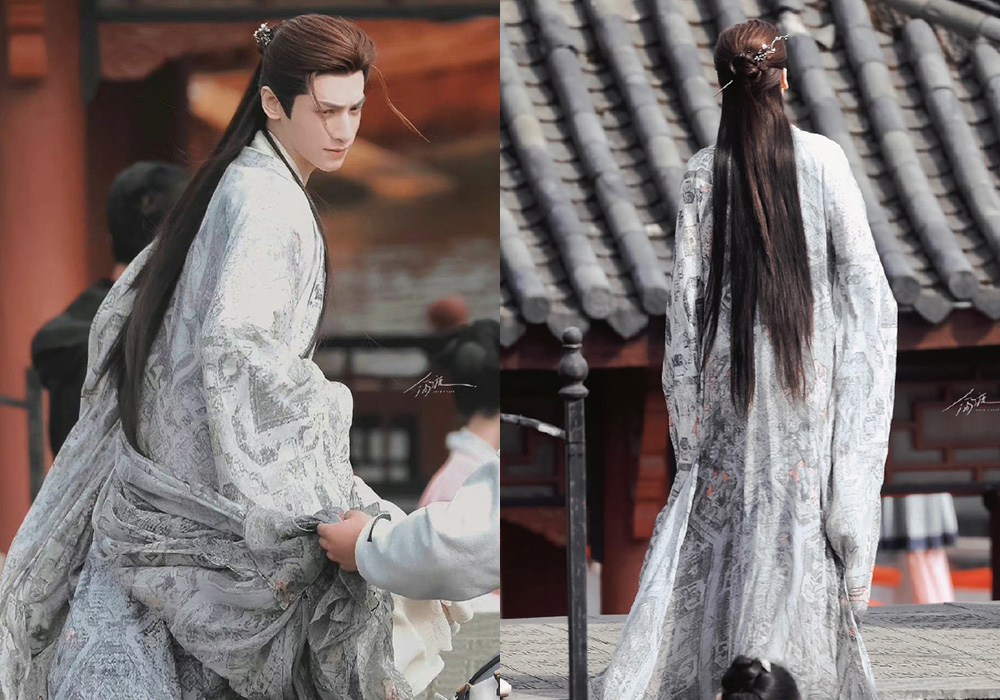 《长月烬明》白鹿橘色饭拍,罗云熙背影好仙,眼神杀太有感觉了!