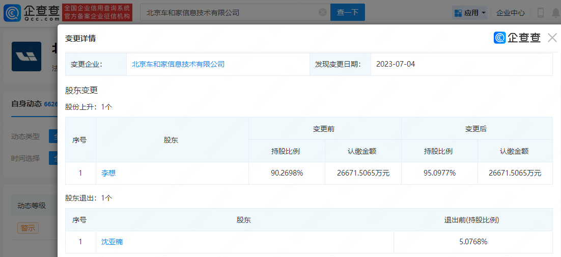 沈亚楠退出理想汽车