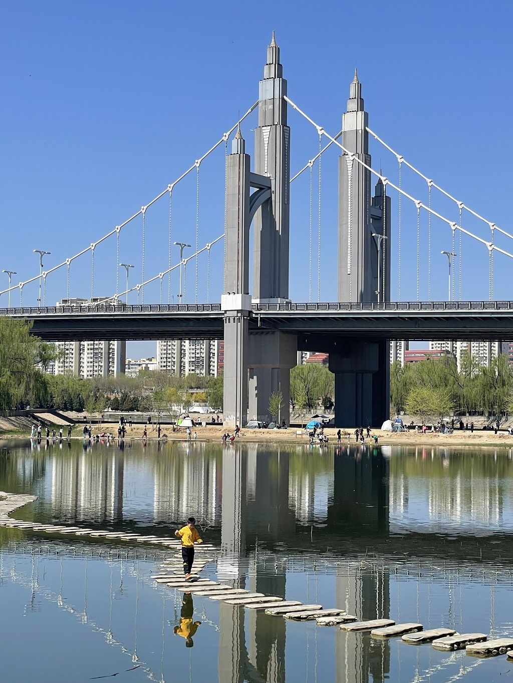 昌平南丰路跨沙河大桥图片