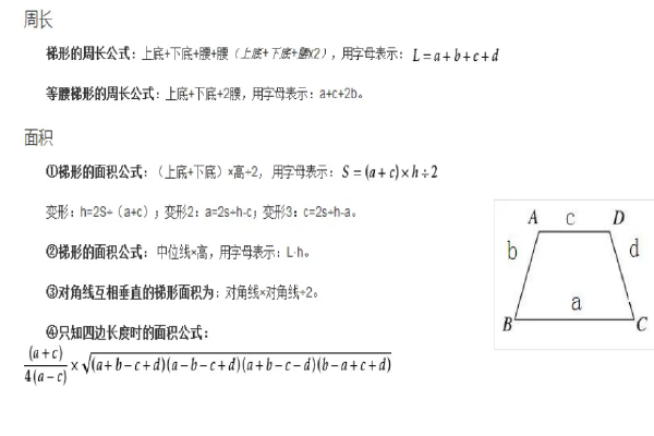 梯形体积公式图解图片