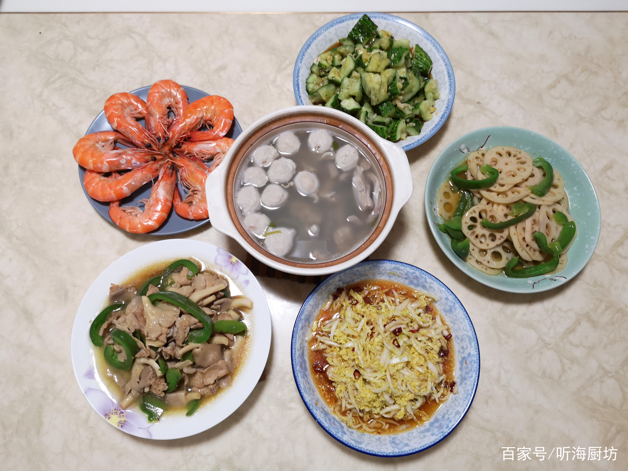 周末去婆婆家吃饭 5菜1汤 荤素搭配 晒朋友圈 网友 真是幸福 来自百家号 听海厨坊 不错网