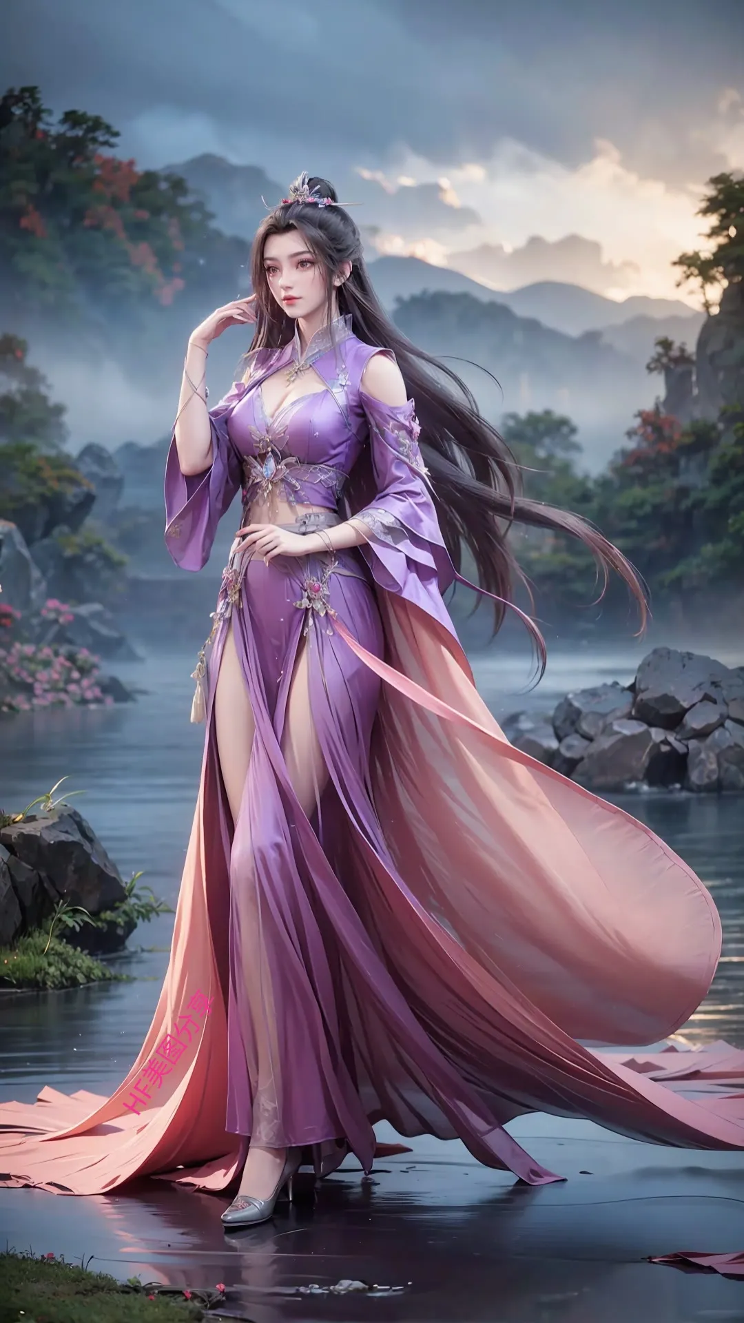 ai美女壁纸,面容精致,身材玲珑有致