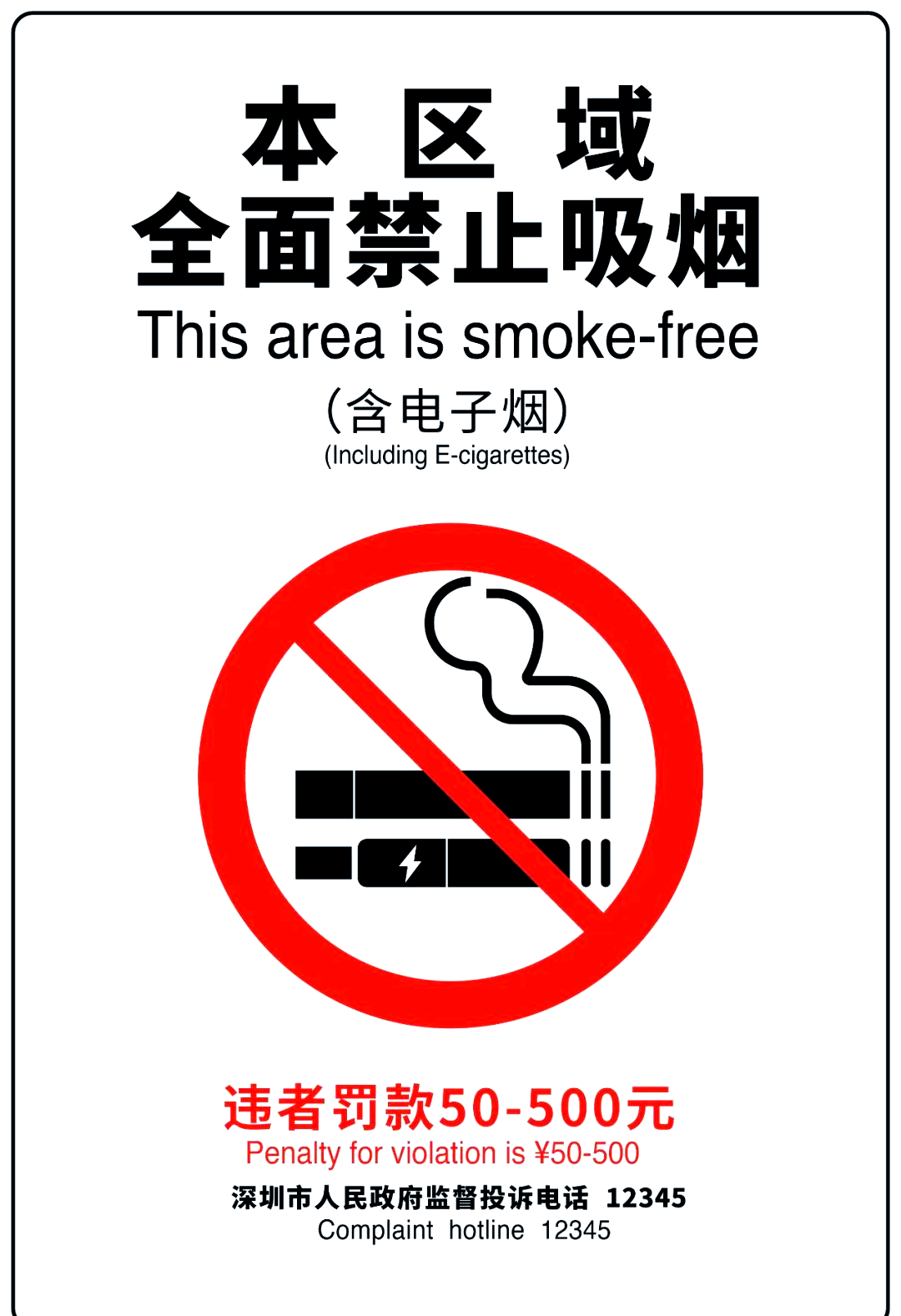 多种禁止吸烟的控烟标识介绍