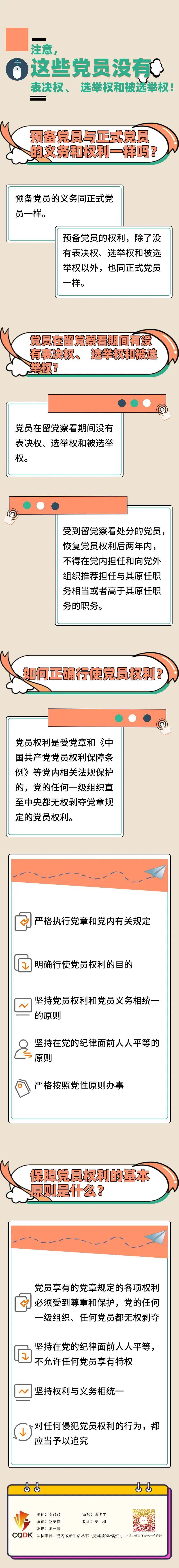 注意,这些党员没有表决权,选举权和被选举权!