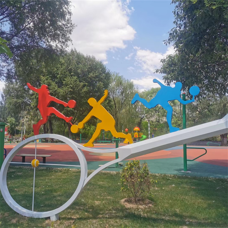 体育公园人物摆件 不锈钢运动人物雕塑