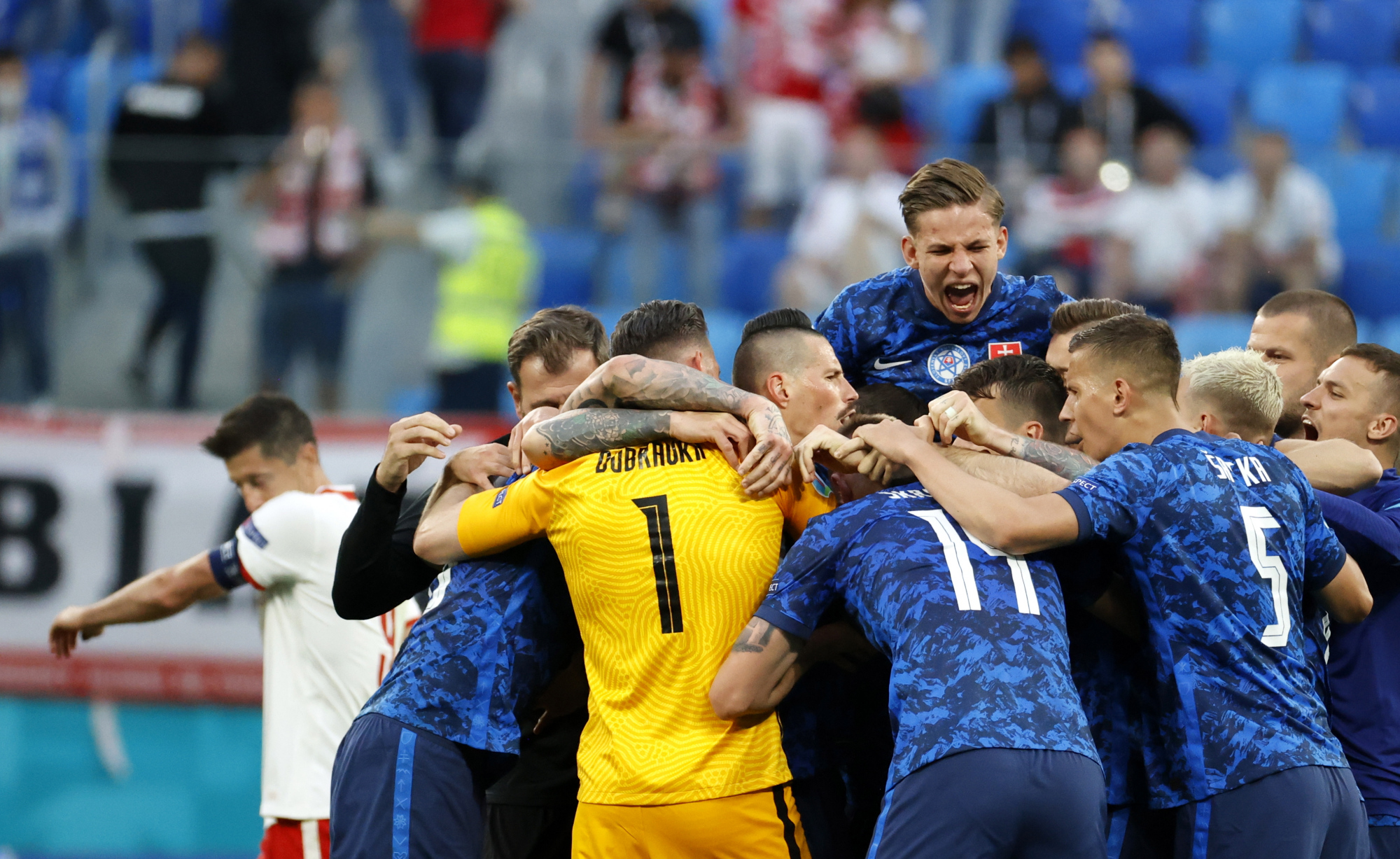 (20)足球——欧锦赛:斯洛伐克胜波兰