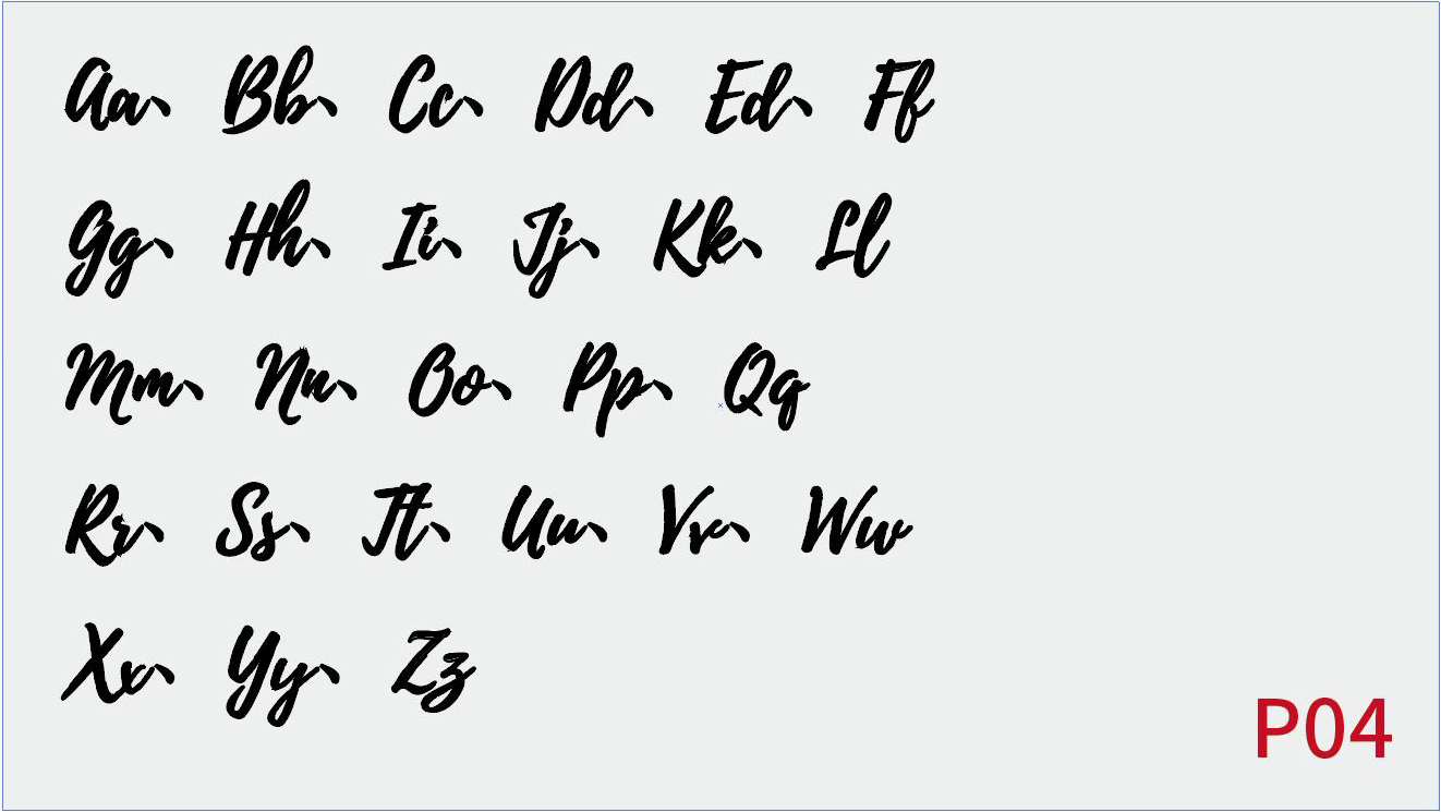 4种26个英文字母潦草写法(含大小写)