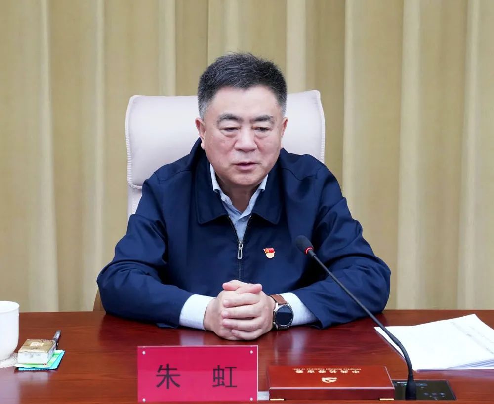 党史学习教育中央第二指导组组长朱虹到会指导并作点评.