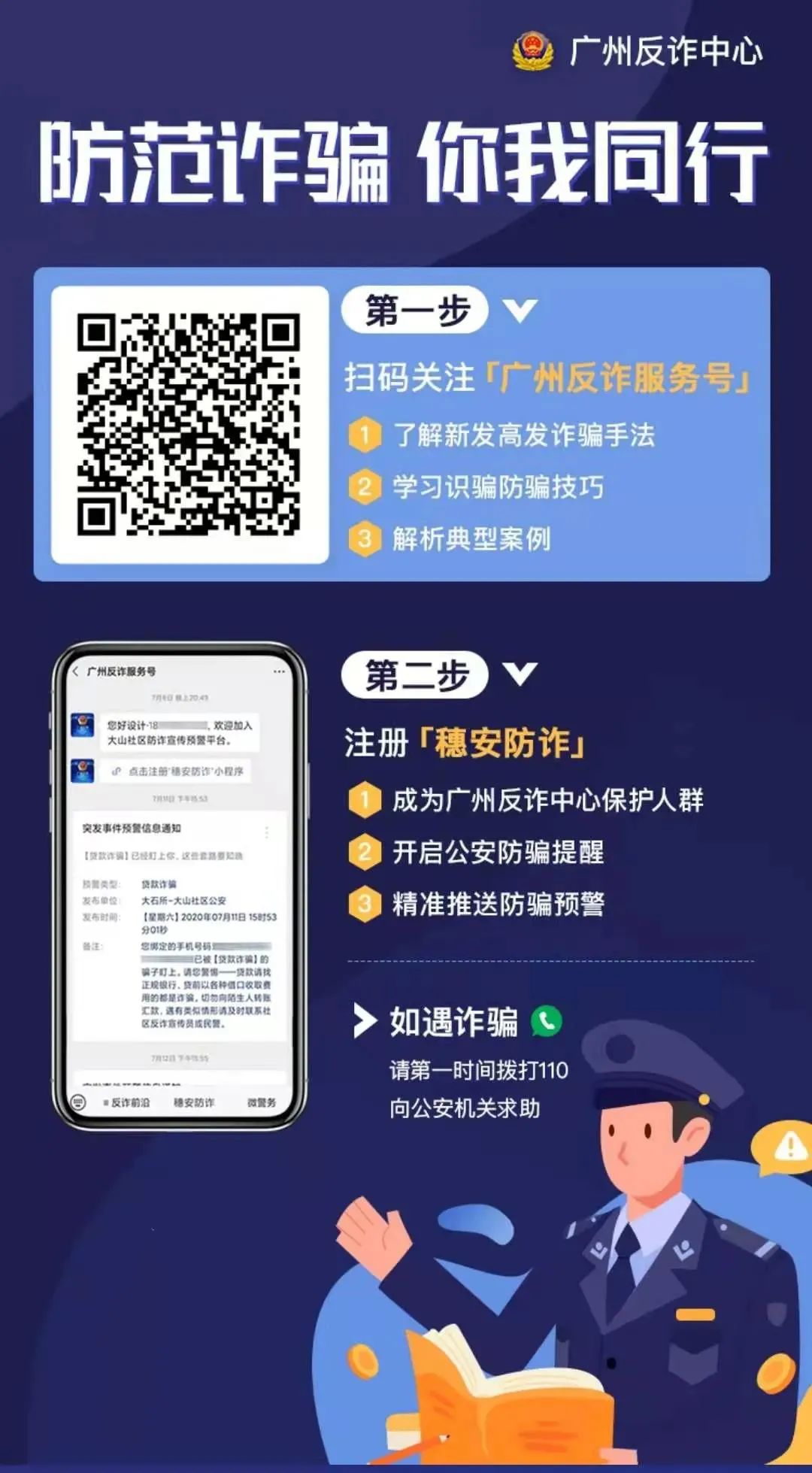 接到反诈中心电话提醒事项