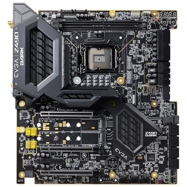 evga 推出 z490 kingpin 主板:内存插槽位于正上方