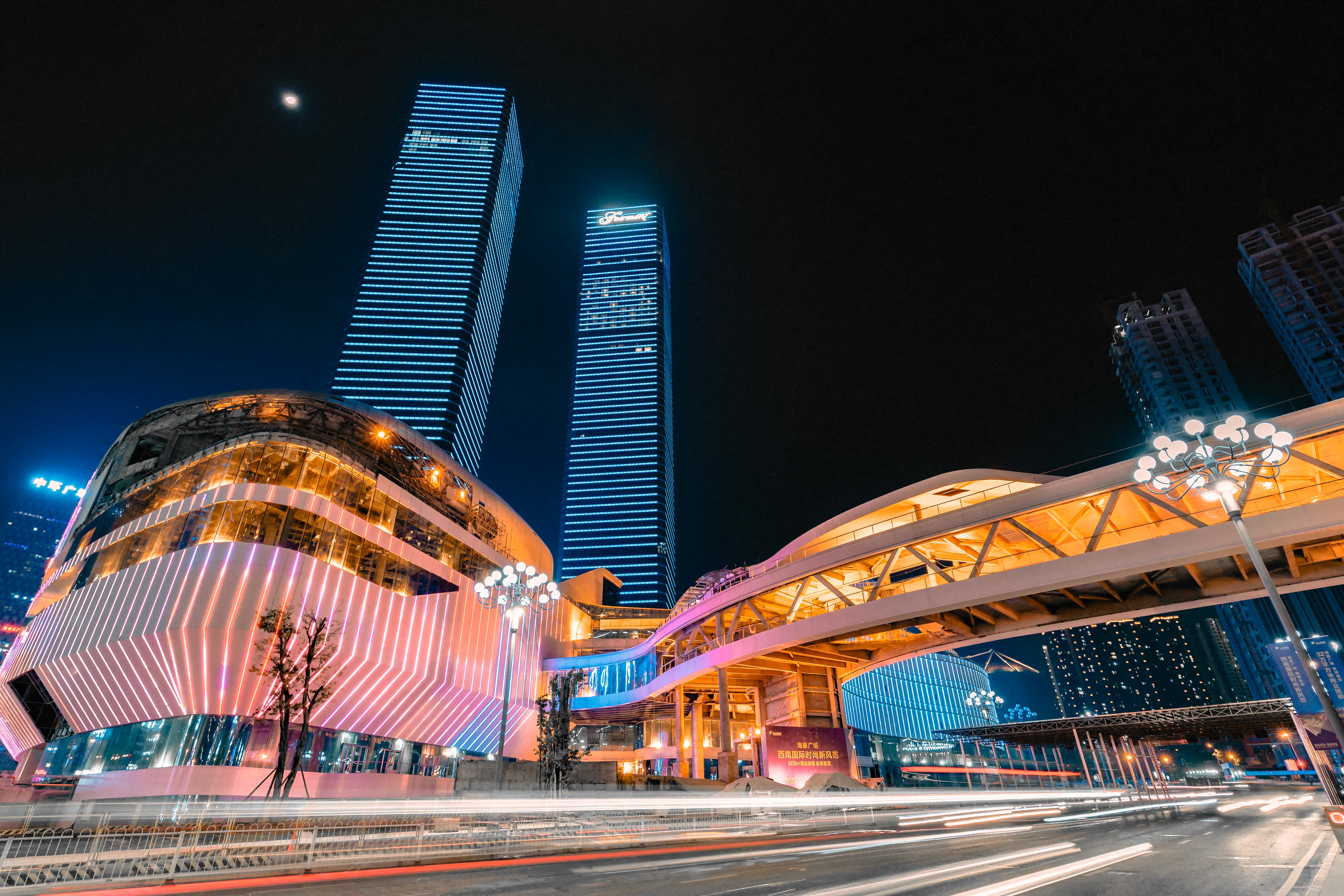 花果园夜景图片真实图片