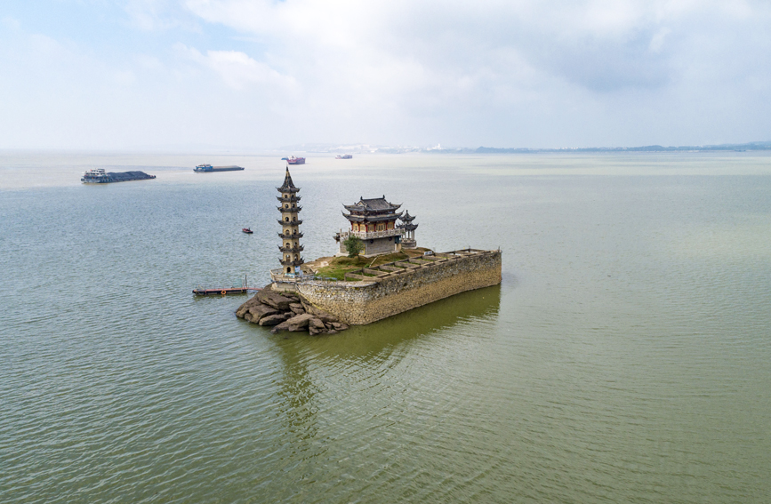 鄱阳湖进入丰水期 落星墩重回湖水"怀抱"