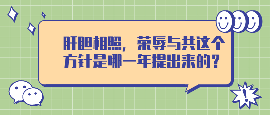 肝胆相照,荣辱与共这个方针是哪一年提出来的?