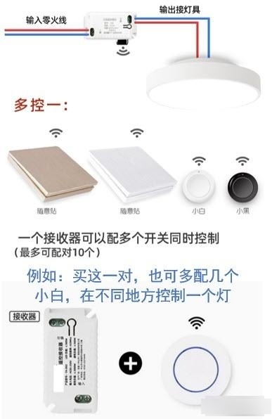 电灯遥控开关如何安装?
