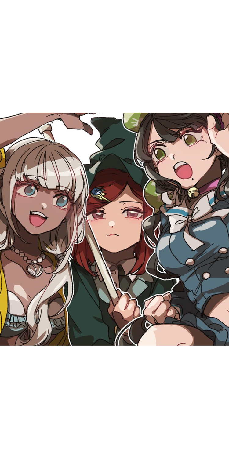 《弹丸论破》夜长安吉和其他角色的奇怪组合,动漫全面屏壁纸