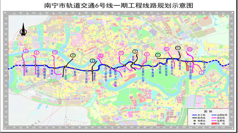 南宁地铁6号线线路图图片