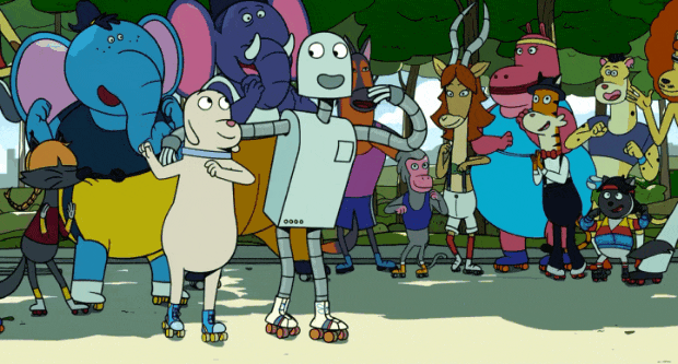 一番拼装完成,当robot露出微笑的那一刻,dog的心似乎也跟着融化了.