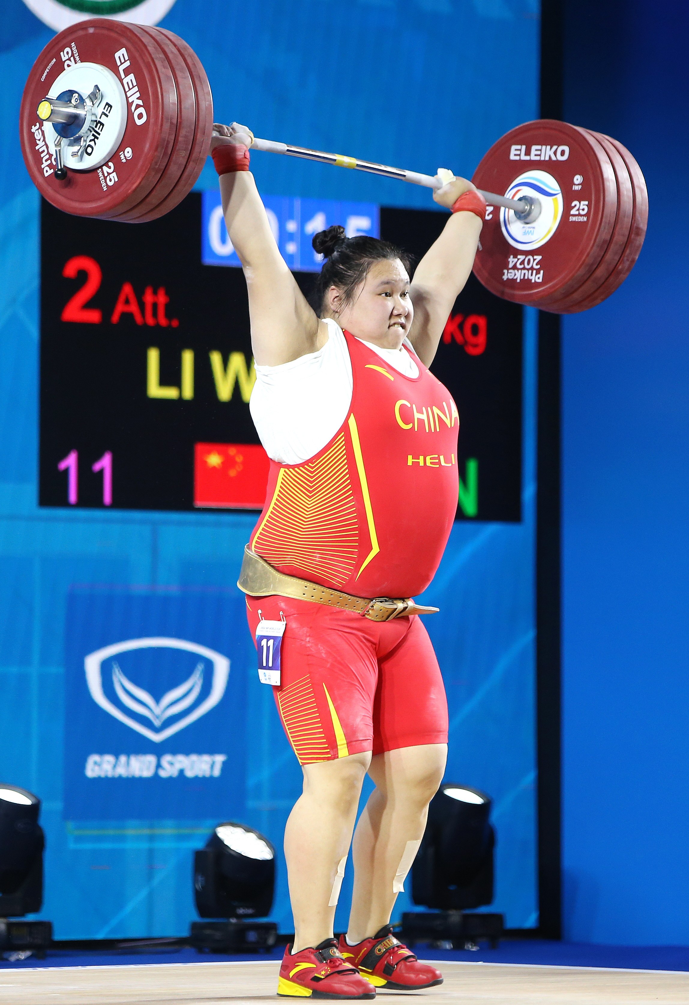 (体育)举重——世界杯:李雯雯收获女子87公斤以上级三金