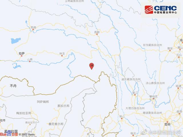 西藏林芝市察隅县发生3.0级地震 震源深度10千米