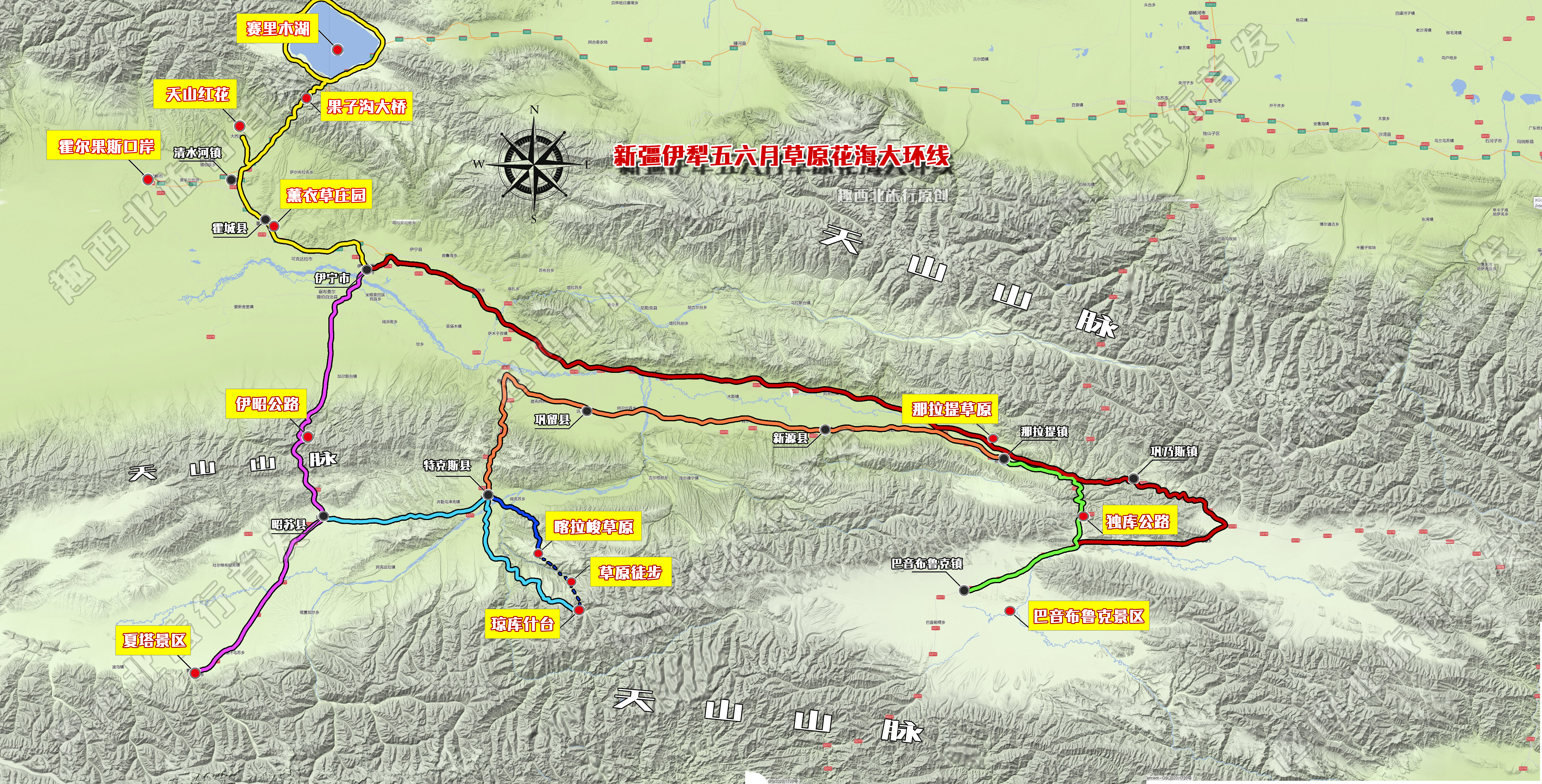 喀拉峻草原地图图片