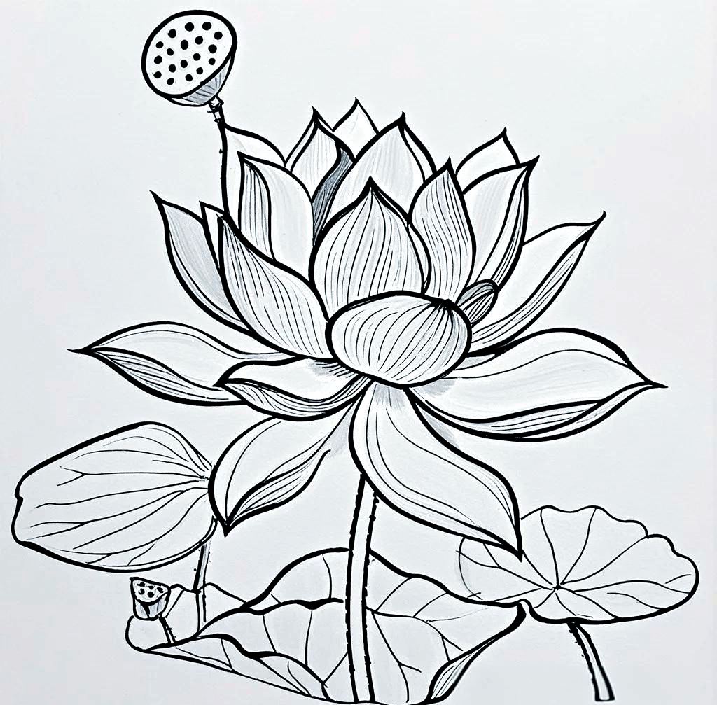 荷花简笔画教程:从基本技巧到高级绘制,值得一试!