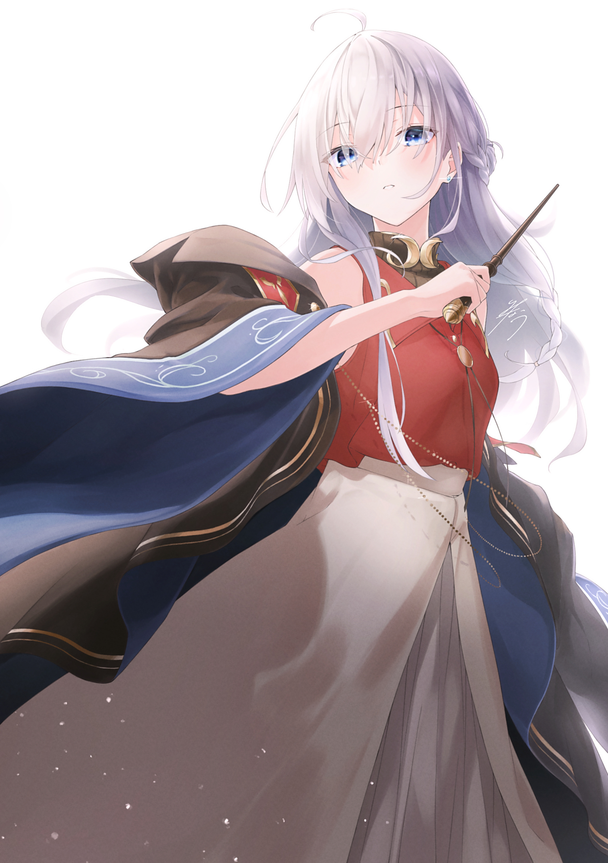 太符合我的审美啦!画师「水卯」笔下的白发魔女太赞啦