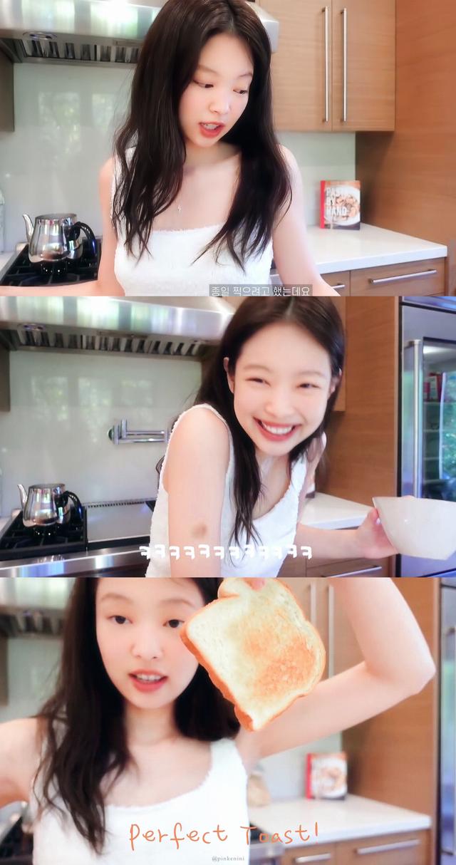 jennie素颜拍vlog?妈生好皮原来靠这个