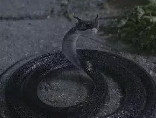 吓到声音颤抖!男子打开车门看见车身长的大黑蛇,蛇头已经立起