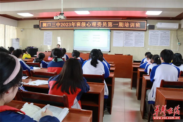 洞口县第三中学2023年班级心理委员第一期培训班开课