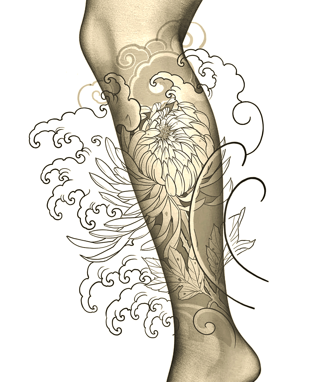 海浪纹身的四大寓意,你了解吗