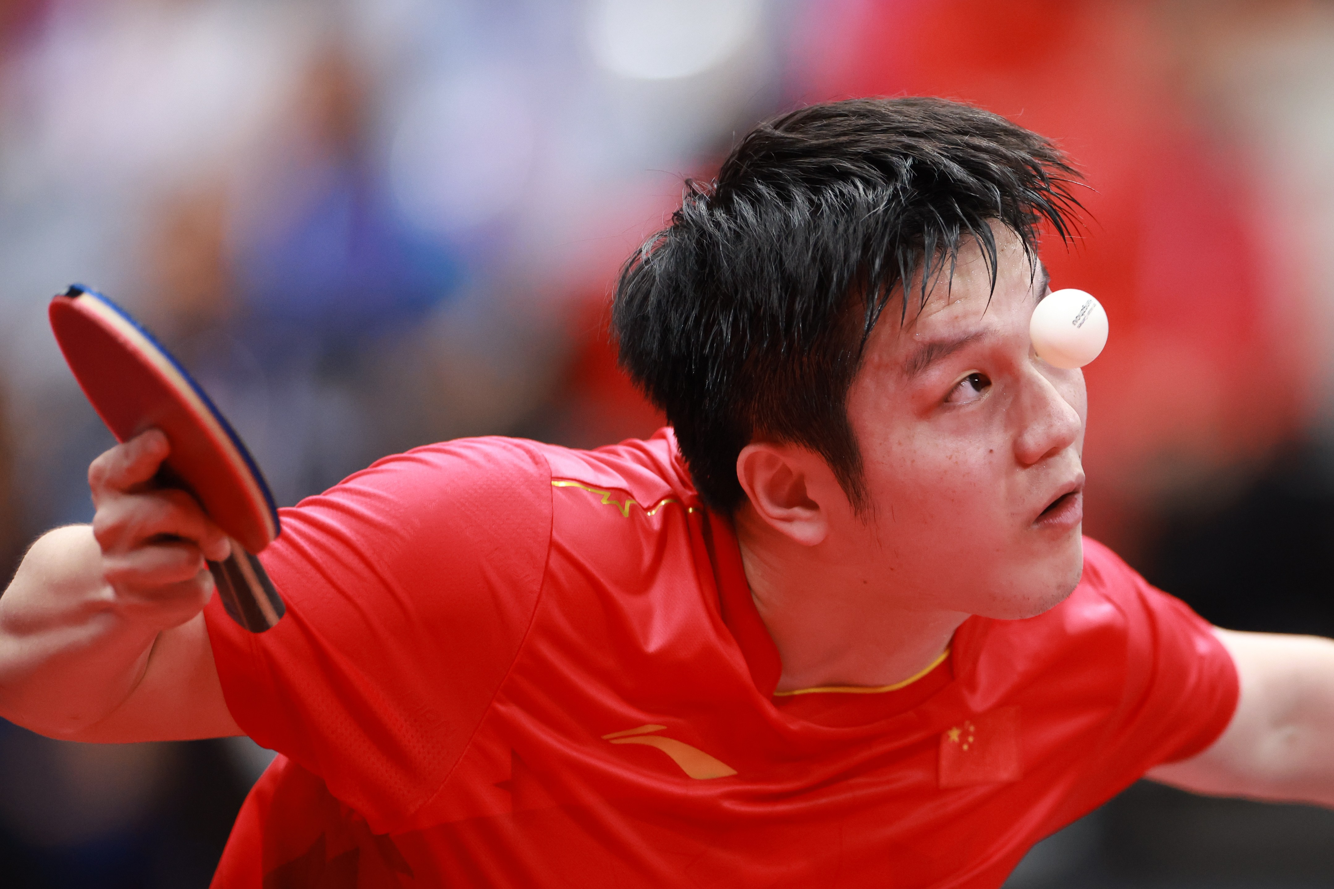 乒乓球——男子单打四分之一决赛:樊振东晋级