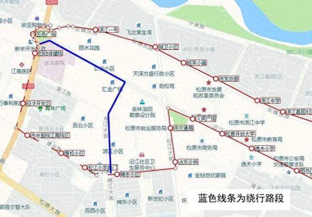 松原公交车路线图图片