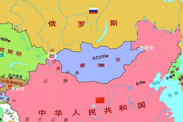 中蒙边界地图图片