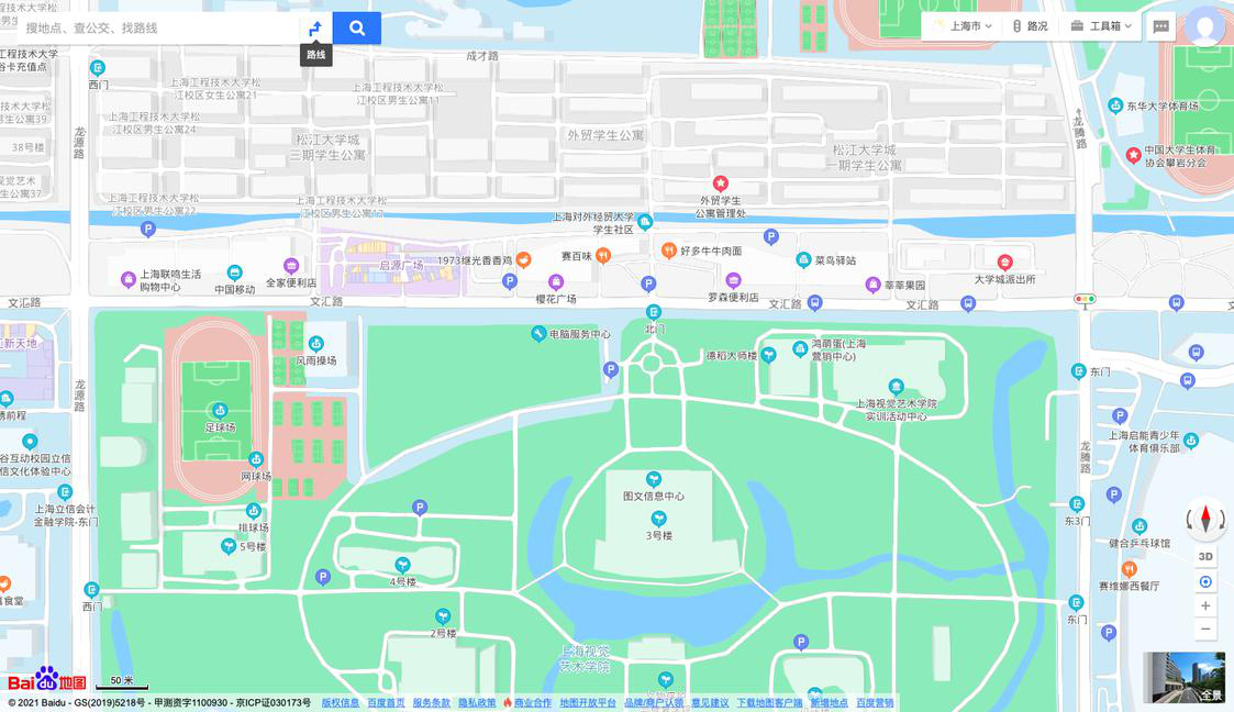 上海视觉艺术学院地图图片