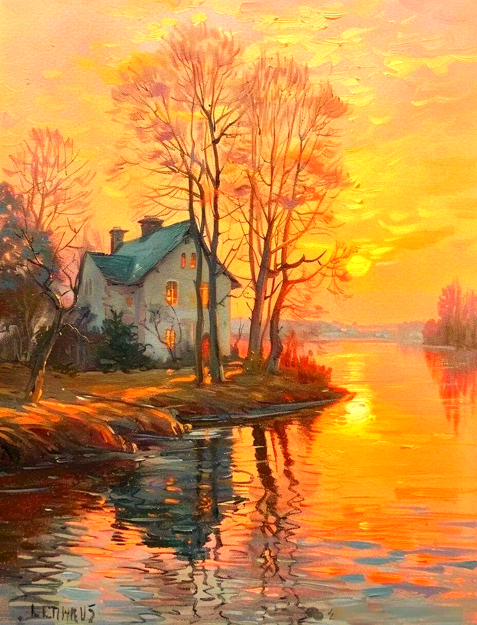 世界油画:西斯莱的风景画,光影中的自然与细腻